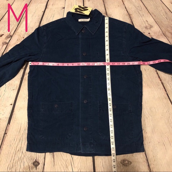 Anthropologie Navy Button Down Shirt Corduroy - Picture 6 of 8